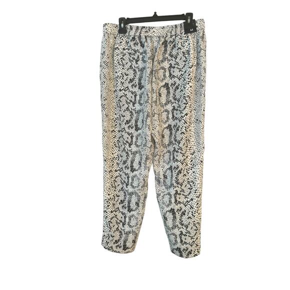 J. Crew Jamie Pant Womans 12 Pull on Reptile Print Flat Front Comfort Contempory - Picture 11 of 11